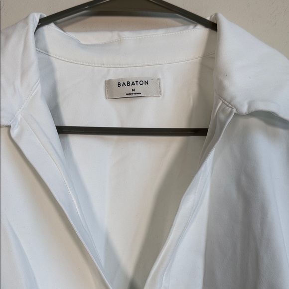 NWT Babaton Contour Polo Longsleeve in White - M - Picture 5 of 6
